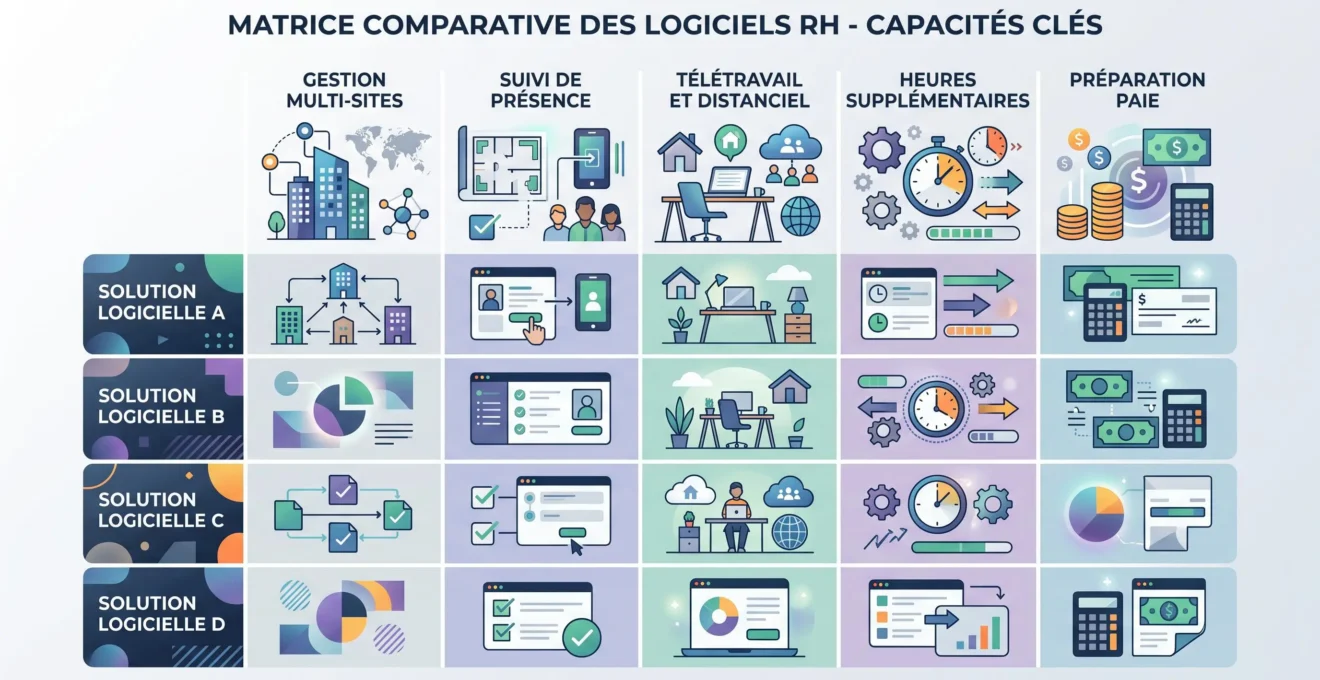 Comparaison de capacités à vérifier dans plusieurs solutions GTA