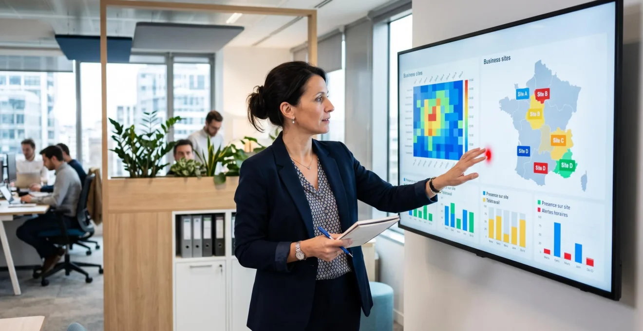 DRH consultant un tableau de bord GTA pour plusieurs sites d'entreprise
